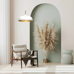 Pendant lamp Lincoln 1xE27 35cm White/Gold Pendant lamp Lincoln 1xE27 35cm White/Gold