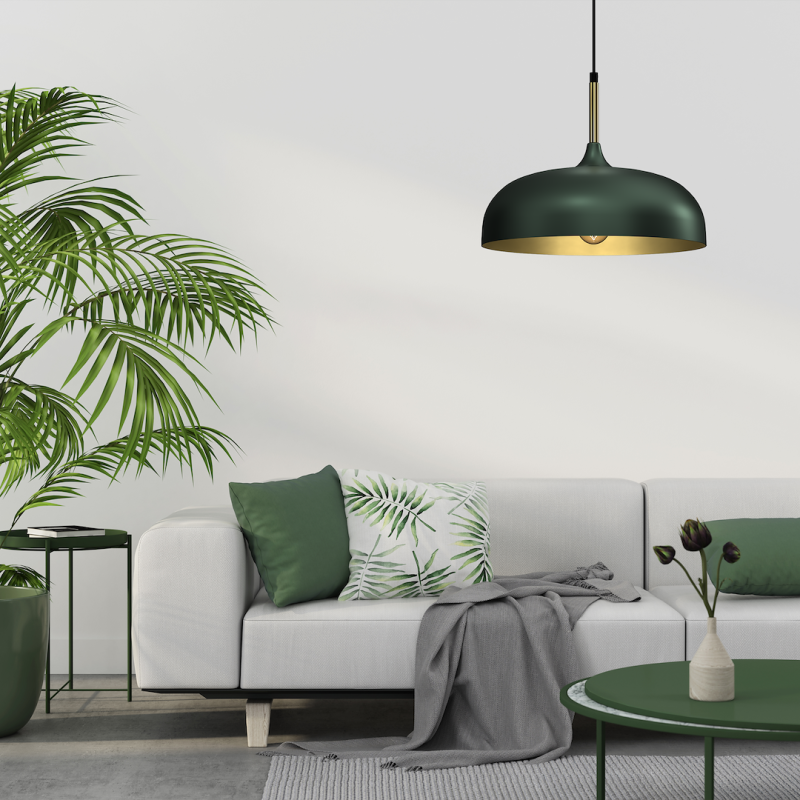 Підвісна лампа LINCOLN GREEN/GOLD 1xE27 35см Підвісна лампа LINCOLN GREEN/GOLD 1xE27 35см