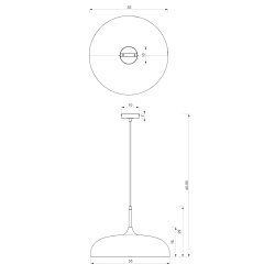 LINCOLN GREEN/GOLD Hanging Lamp 1xE27 35cm LINCOLN GREEN/GOLD Hanging Lamp 1xE27 35cm
