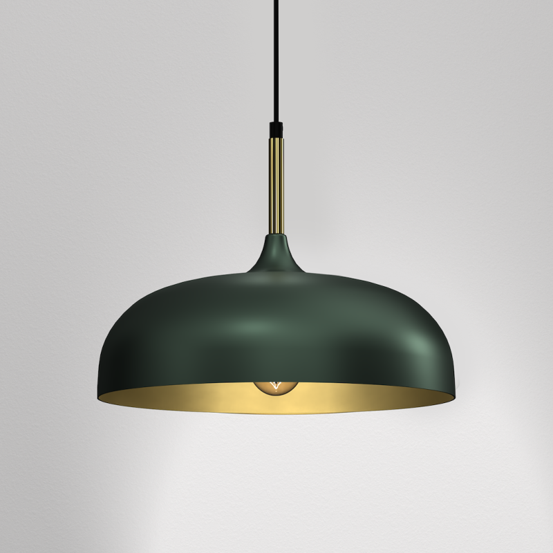 Hängelampe LINCOLN GRÜN/GOLD 1xE27 35cm Hängelampe LINCOLN GRÜN/GOLD 1xE27 35cm