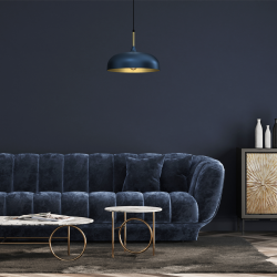 LINCOLN BLUE/GOLD Hanging Lamp 1xE27 35cm LINCOLN BLUE/GOLD Hanging Lamp 1xE27 35cm