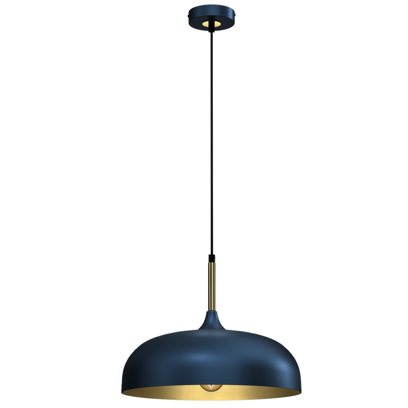 Lámpara colgante LINCOLN AZUL/DORADO 1xE27 35cm Lámpara colgante LINCOLN AZUL/DORADO 1xE27 35cm