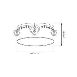 HEART Ceiling Lamp 2xE27 HEART Ceiling Lamp 2xE27