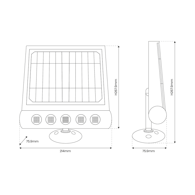 Talent Solar Lamp 8W 4000K IP65 Talent Solar Lamp 8W 4000K IP65