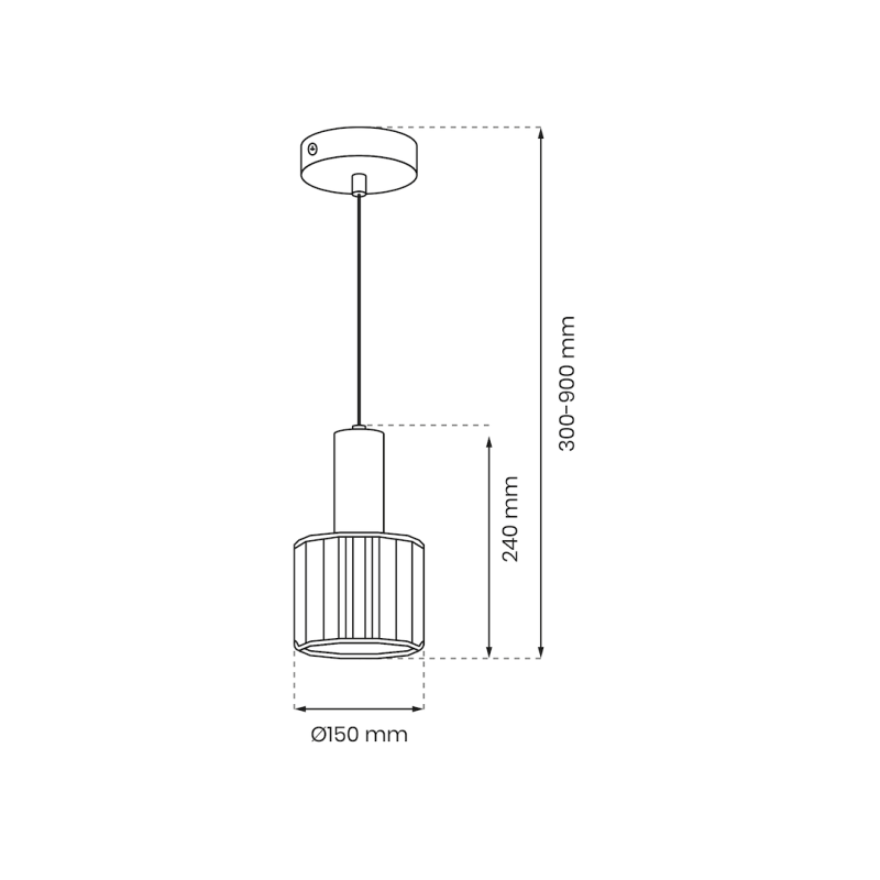 Hanging lamp CRISTAL 1xE27 Hanging lamp CRISTAL 1xE27