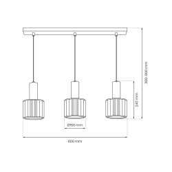 CRISTAL pendant lamp 3xE27 CRISTAL pendant lamp 3xE27