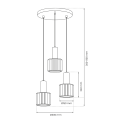 CRISTAL pendant lamp 3xE27 CRISTAL pendant lamp 3xE27