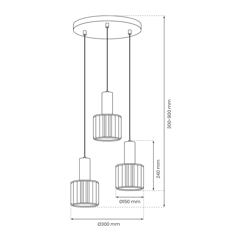 CRISTAL pendant lamp 3xE27 CRISTAL pendant lamp 3xE27