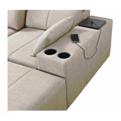 Milano I corner sofa with a sleeping function in Plecionka fabric, Verita 88 – elegance and functionality in one