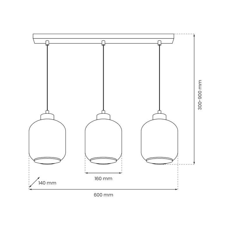 Lampa wisząca SOMBRA MIX 3xE27 Lampa wisząca SOMBRA MIX 3xE27