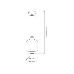 Lámpara colgante SOMBRA AMBER 1xE27 Lámpara colgante SOMBRA AMBER 1xE27