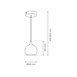 MONTE SILVER Pendant Lamp fi 150 1xE27 MONTE SILVER Pendant Lamp fi 150 1xE27