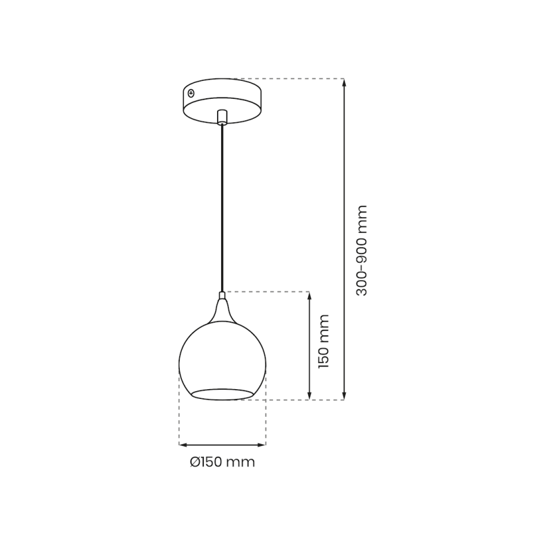 MONTE SILVER Pendant Lamp fi 150 1xE27 MONTE SILVER Pendant Lamp fi 150 1xE27