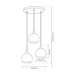 Monte Silver Pendant Lamp 3xE27 Monte Silver Pendant Lamp 3xE27