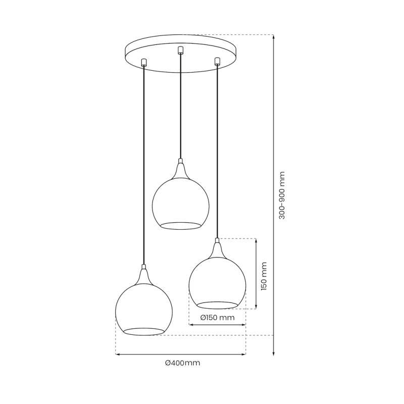 Monte Silver Pendant Lamp 3xE27 Monte Silver Pendant Lamp 3xE27
