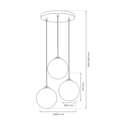 REFLEX 3xE14 pendant lamp REFLEX 3xE14 pendant lamp