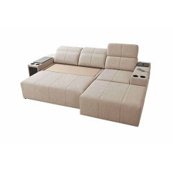 Milano I corner sofa with a sleeping function in Plecionka fabric, Verita 80 – elegance and functionality in one