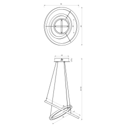 Lampa wisząca GALAXIA GOLD 46W LED Lampa wisząca GALAXIA GOLD 46W LED