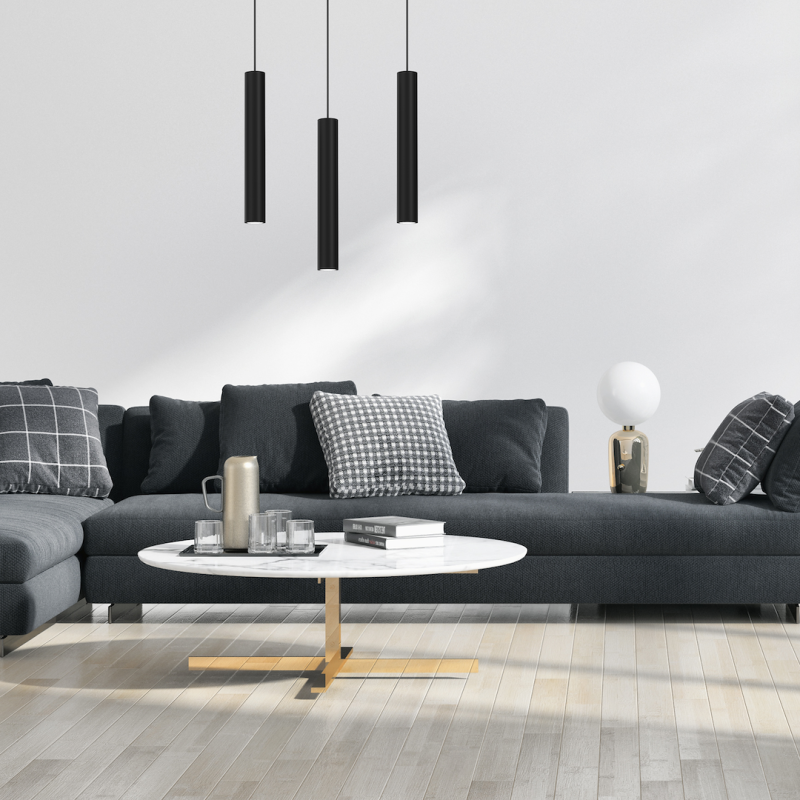 Lámpara colgante HUDSON BLACK 3xGU10 Lámpara colgante HUDSON BLACK 3xGU10
