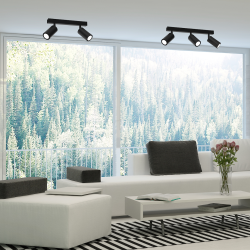 Deckenleuchte HUDSON BLACK 3xGU10 Deckenleuchte HUDSON BLACK 3xGU10