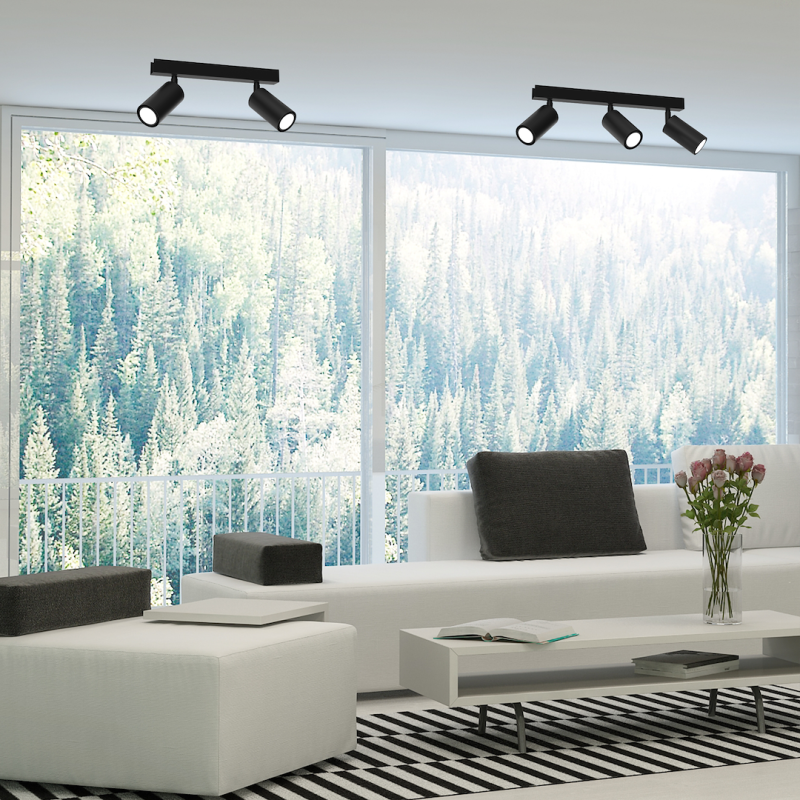 Deckenleuchte HUDSON BLACK 3xGU10 Deckenleuchte HUDSON BLACK 3xGU10