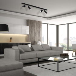 HUDSON BLACK ceiling lamp 4xGU10 HUDSON BLACK ceiling lamp 4xGU10