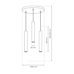 Lampa wisząca Hudson Biały 3xGU10 Lampa wisząca Hudson Biały 3xGU10