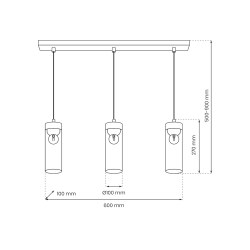 ELICA hanging lamp 3xE27 ELICA hanging lamp 3xE27