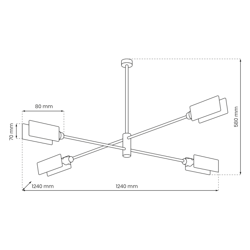 ASTRA ceiling lamp 4xE27 ASTRA ceiling lamp 4xE27