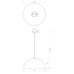 Hanging lamp BETA GREEN/GOLD 1xE27 45cm Hanging lamp BETA GREEN/GOLD 1xE27 45cm