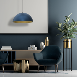 Підвісна лампа BETA NAVY BLUE/GOLD 1xE27 45см Підвісна лампа BETA NAVY BLUE/GOLD 1xE27 45см