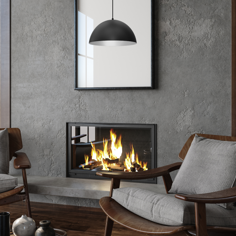 Pendant lamp BETA BLACK/WHITE 1xE27 35cm Pendant lamp BETA BLACK/WHITE 1xE27 35cm