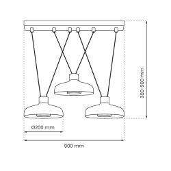 LINEA 3xGX53 pendant lamp LINEA 3xGX53 pendant lamp