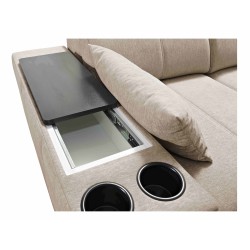 Esquina Milano I con función de cama en tela Plecionka, Verita 75: elegancia y funcionalidad en uno.