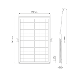 Solar Fluorescent Light Jimmy 580lm 6000K Solar Fluorescent Light Jimmy 580lm 6000K