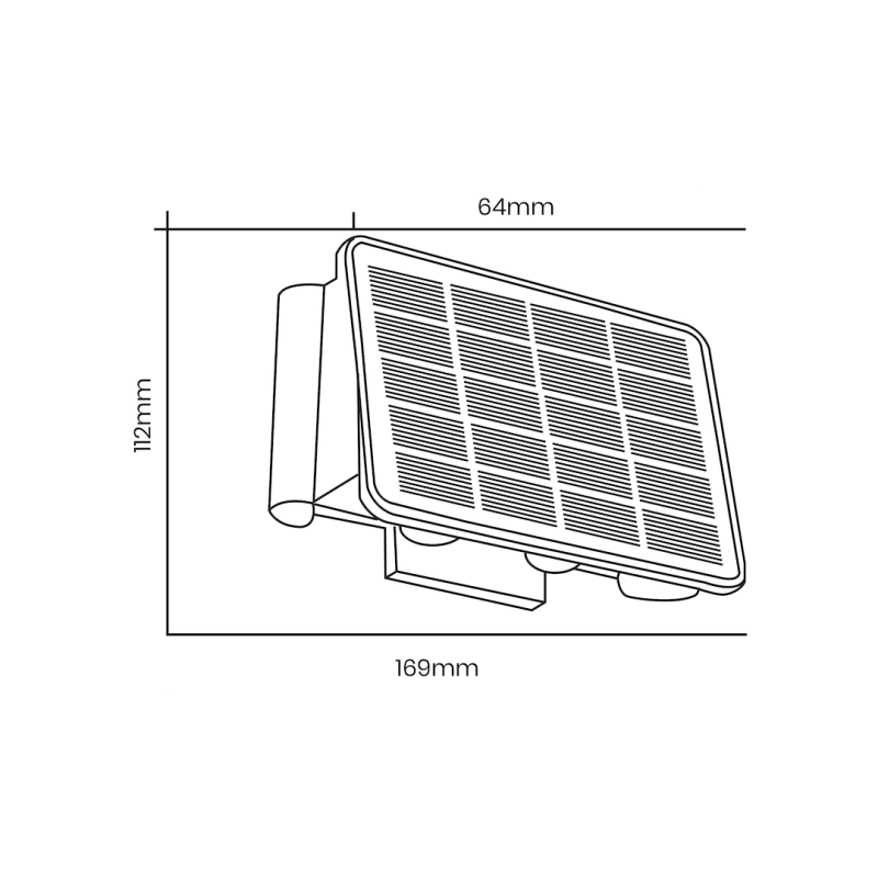 Solar Wall Light Alf 50lm 3000K Solar Wall Light Alf 50lm 3000K