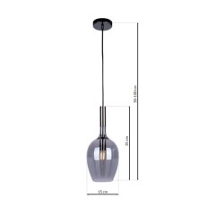 LUGANO SMOKED Hanging Lamp 1xE14 LUGANO SMOKED Hanging Lamp 1xE14