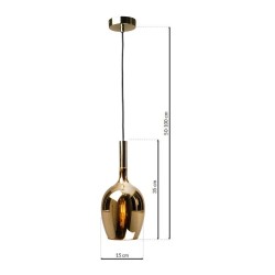Підвісна лампа LUGANO GOLD 1xE14 Підвісна лампа LUGANO GOLD 1xE14