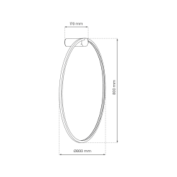 Saturno Black 46W LED Wall Lamp Saturno Black 46W LED Wall Lamp
