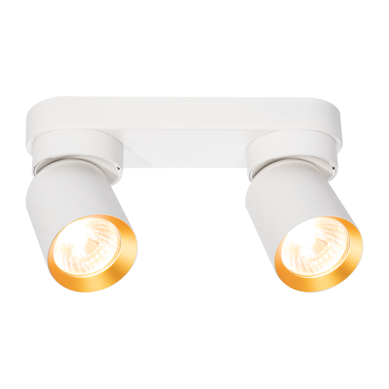 Lámpara de Techo Andy 2xGU10 Blanco + Dorado Lámpara de Techo Andy 2xGU10 Blanco + Dorado