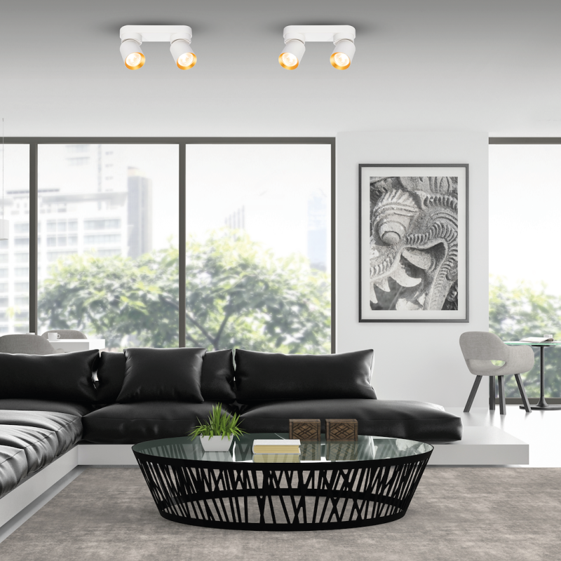 Ceiling Lamp Andy 2xGU10 White + Gold Ceiling Lamp Andy 2xGU10 White + Gold