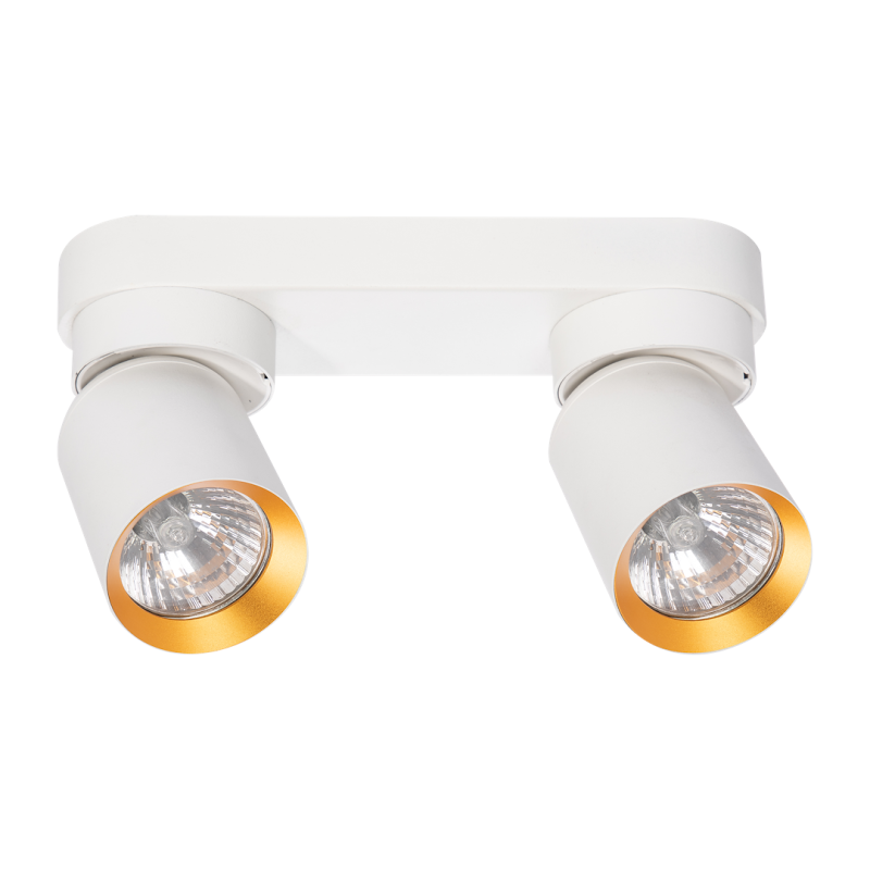 Lámpara de Techo Andy 2xGU10 Blanco + Dorado Lámpara de Techo Andy 2xGU10 Blanco + Dorado