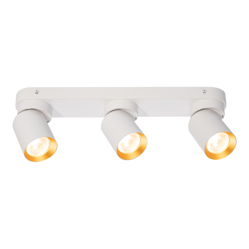 Lámpara de Techo Andy 3xGU10 Blanco + Dorado Lámpara de Techo Andy 3xGU10 Blanco + Dorado