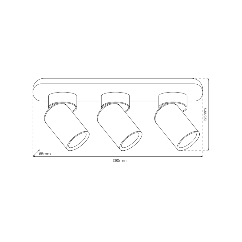 Andy Ceiling Lamp 3xGU10 White + Gold Andy Ceiling Lamp 3xGU10 White + Gold