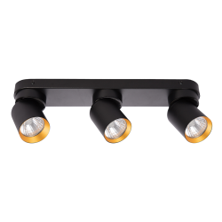 Deckenleuchte Andy 3xGU10 Schwarz + Gold