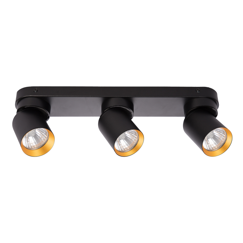 Deckenleuchte Andy 3xGU10 Schwarz + Gold