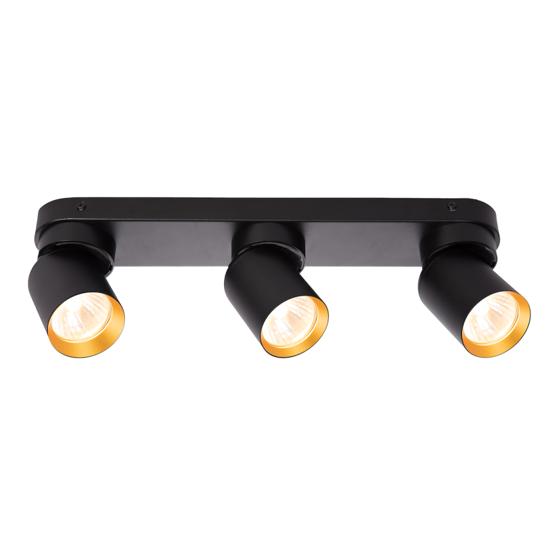 Lámpara de Techo Andy 3xGU10 Negro + Dorado Lámpara de Techo Andy 3xGU10 Negro + Dorado
