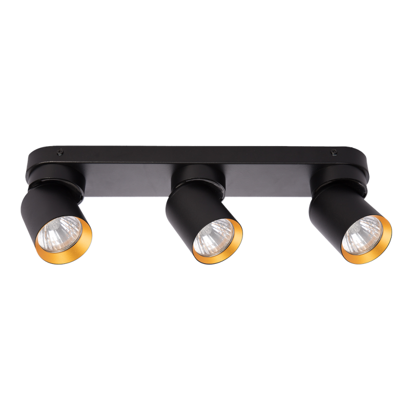 Lámpara de Techo Andy 3xGU10 Negro + Dorado Lámpara de Techo Andy 3xGU10 Negro + Dorado