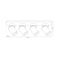 Andy Ceiling Lamp 4xGU10 White + Gold Andy Ceiling Lamp 4xGU10 White + Gold