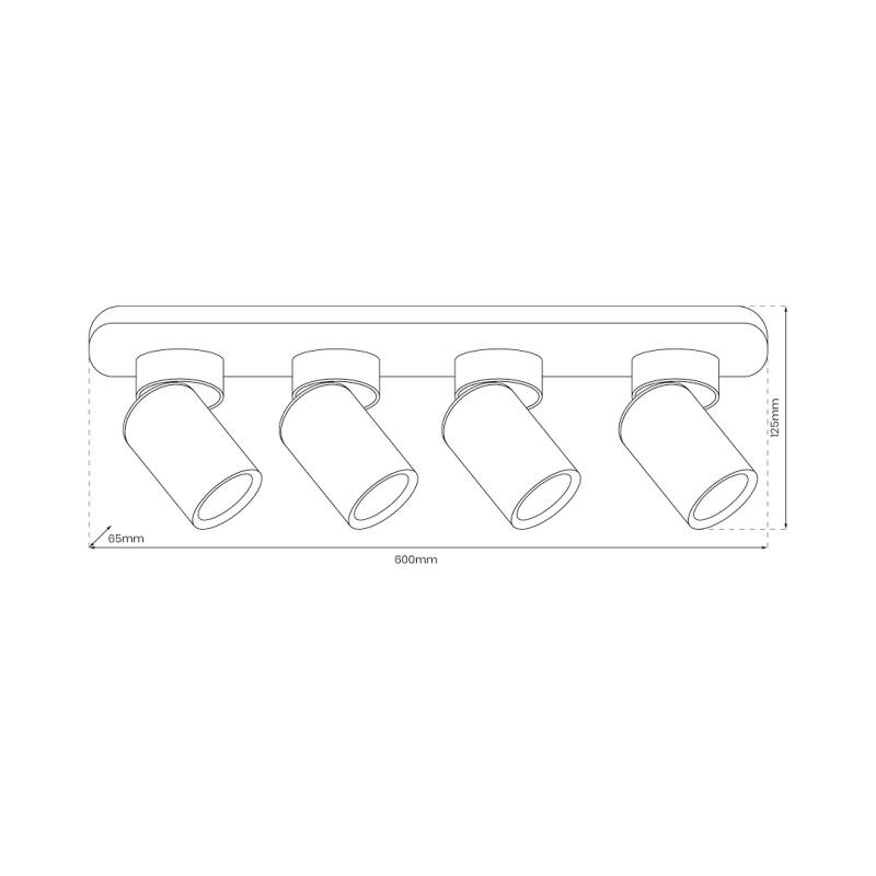 Andy Ceiling Lamp 4xGU10 White + Gold Andy Ceiling Lamp 4xGU10 White + Gold